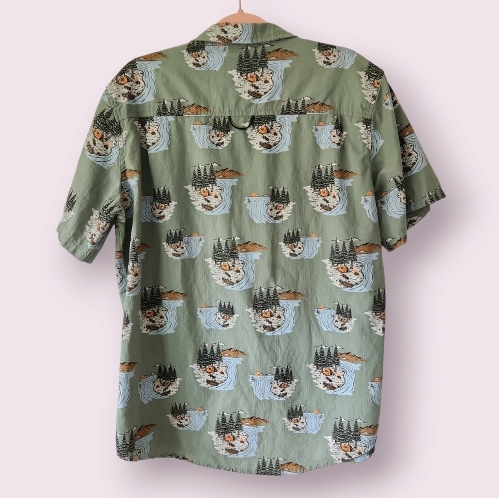 PRNTD |‎ EUC Great Outdoors Camp Shirt Green Size XL - Picture 5 of 6